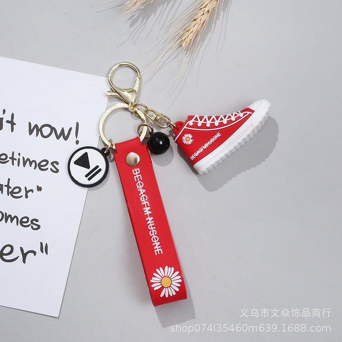 Wholesale small sneakers keychain tide shoes canvas shoes key pendant MOQ≥3 JDC-KC-WYan008