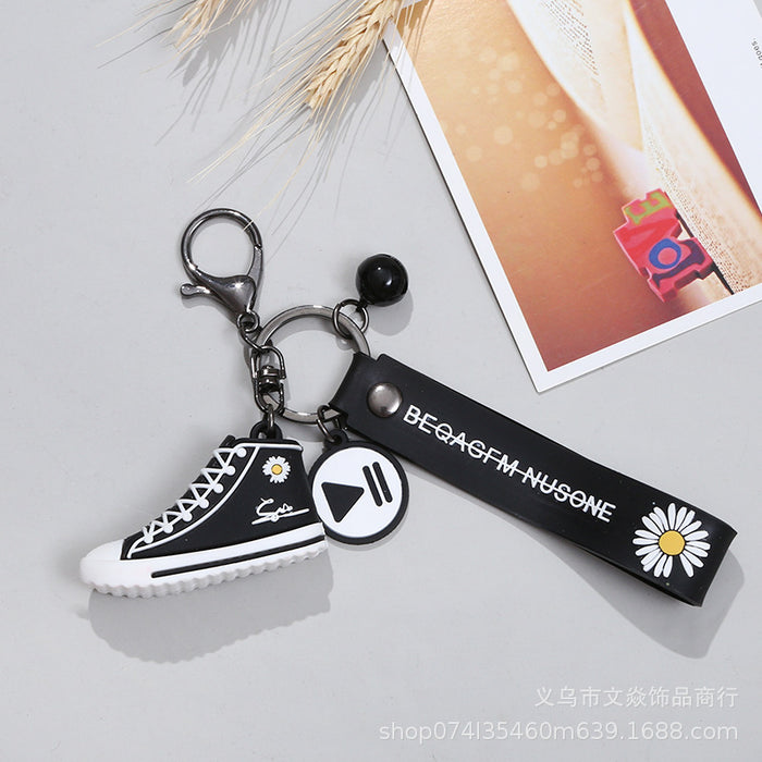 Wholesale small sneakers keychain tide shoes canvas shoes key pendant MOQ≥3 JDC-KC-WYan008