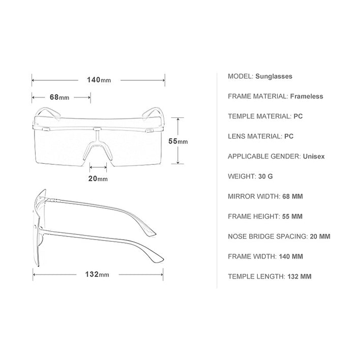 Jewelry WholesaleWholesale large frame square rice nail sunglasses JDC-SG-LanM014 Sun Glasses 蓝眸 %variant_option1% %variant_option2% %variant_option3%  Factory Price JoyasDeChina Joyas De China