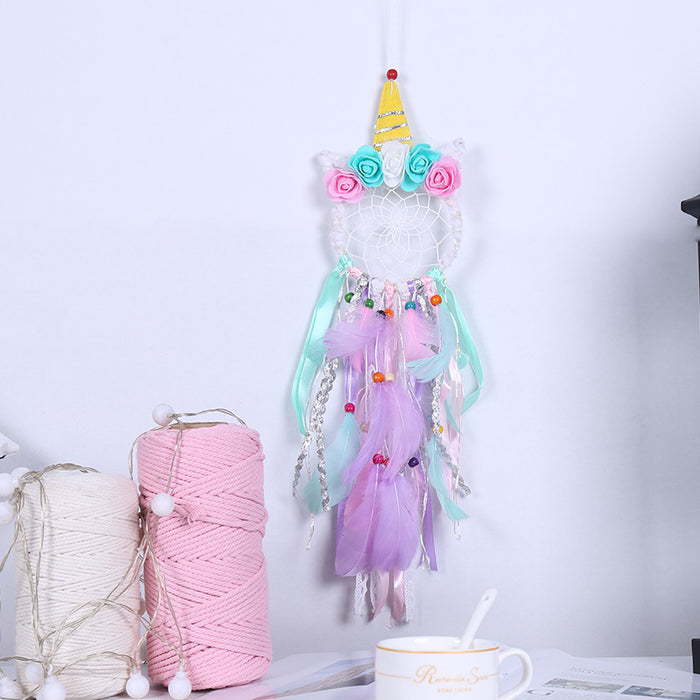 Wholesale Creative Simulation Flower Christmas Dream Catcher MOQ≥2 JDC-DC-BGM001