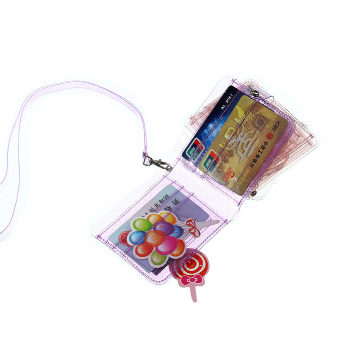 Wholesale Jelly Transparent Halter Card Holder Coin Purse JDC-WT-Sumanshu002