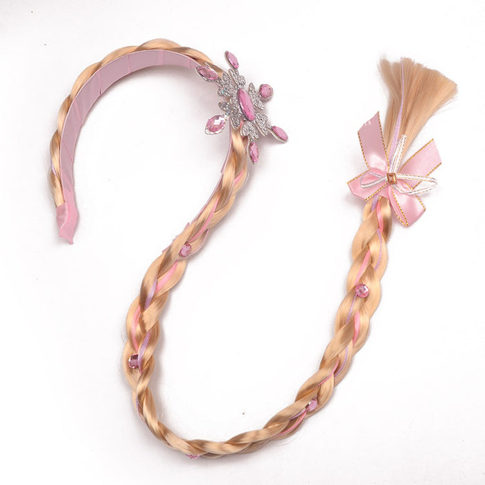 Wholesale Headband Cloth Cartoon Animation Princess Snowflake Braids (M) MOQ≥2 JDC-HD-LinT001