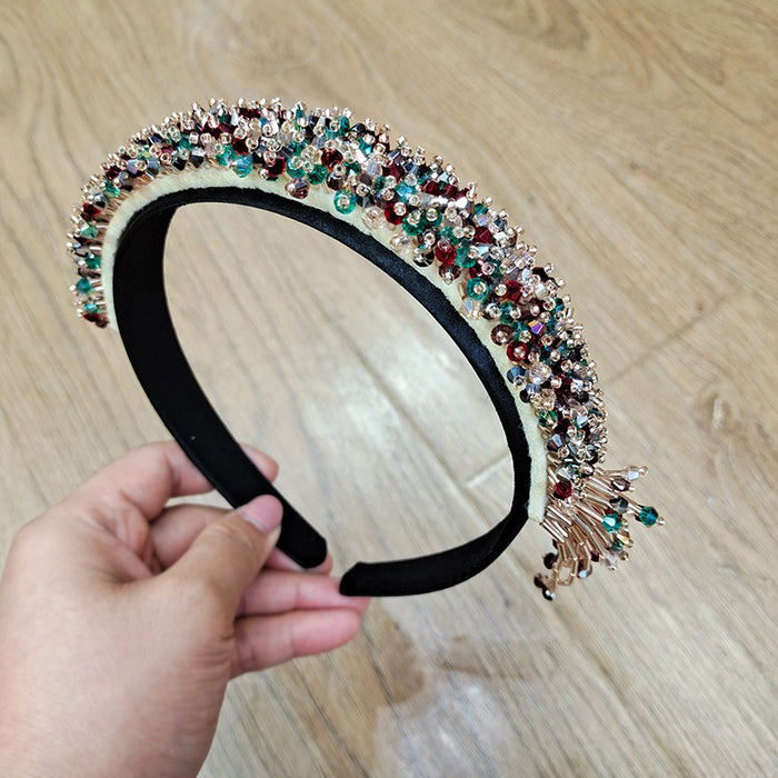 Jewelry WholesaleWholesale crystal vintage beaded hair band JDC-HD-O393 Headband 潮炫 %variant_option1% %variant_option2% %variant_option3%  Factory Price JoyasDeChina Joyas De China