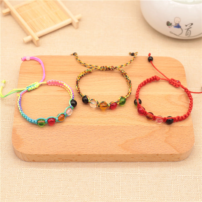 Wholesale Hand Braided Colorful Rope Resin Bracelet MOQ≥2 JDC-BT-GeEr006