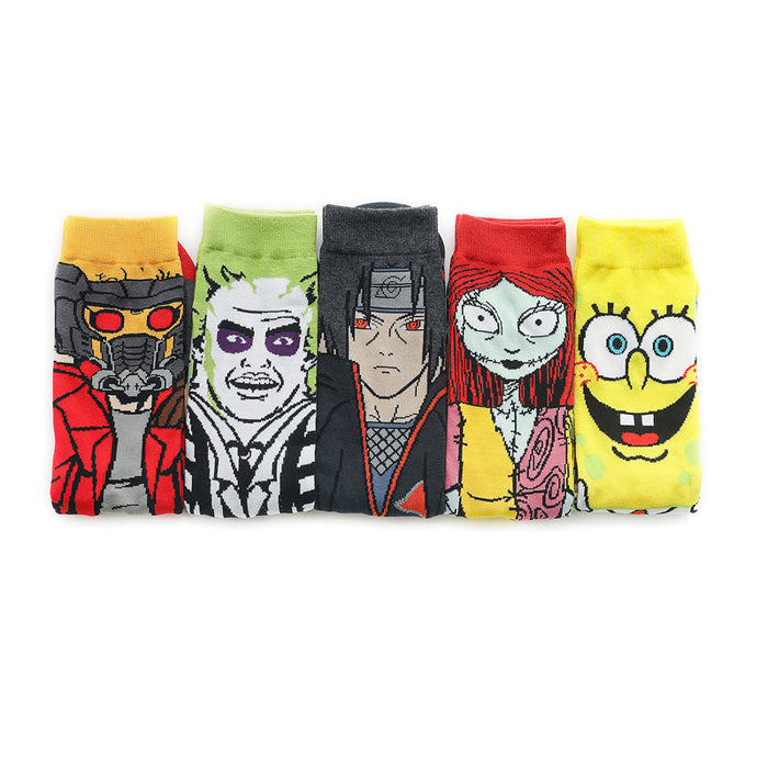 Wholesale socks cartoon medium and long tube skateboard personality socks (M) JDC-SK-HuiHe009