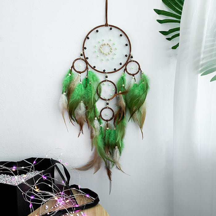 Wholesale dreamer handmade retro dreamcatcher indoor pendant MOQ≥2 JDC-DC-MGu035