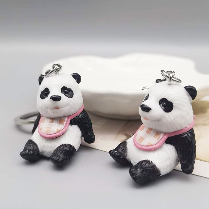 Wholesale Keychains For Backpacks cartoon cute cute panda doll keychain MOQ≥2 JDC-KC-YY035