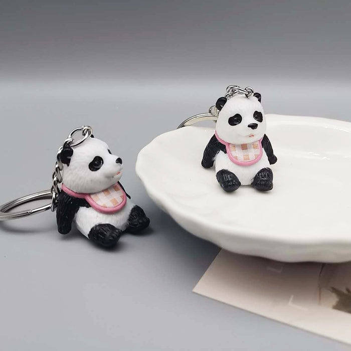 Wholesale Keychains For Backpacks cartoon cute cute panda doll keychain MOQ≥2 JDC-KC-YY035