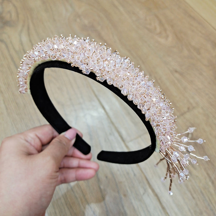 Jewelry WholesaleWholesale crystal vintage beaded hair band JDC-HD-O393 Headband 潮炫 %variant_option1% %variant_option2% %variant_option3%  Factory Price JoyasDeChina Joyas De China