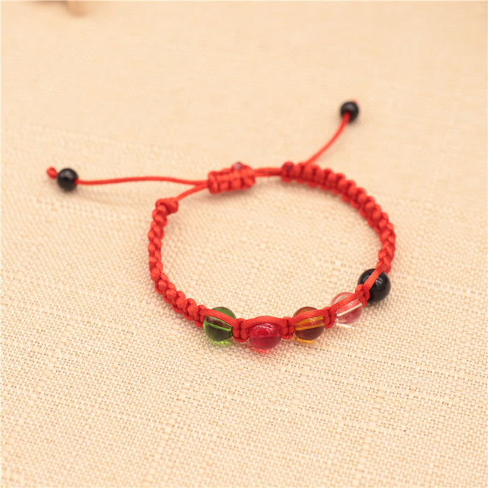 Wholesale Hand Braided Colorful Rope Resin Bracelet MOQ≥2 JDC-BT-GeEr006