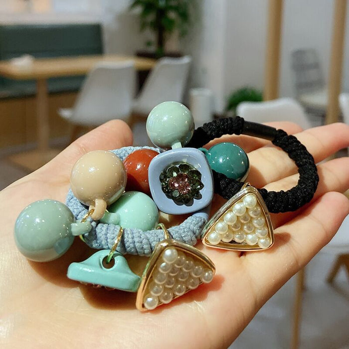 Jewelry WholesaleWholesale candy color triangle ball serve circle JDC-HS-FuY004 Hair Scrunchies 赴渊 %variant_option1% %variant_option2% %variant_option3%  Factory Price JoyasDeChina Joyas De China