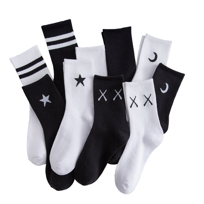 Wholesale Sock Cotton Sports Mid Tube Breathable Sweat Absorption MOQ≥5 JDC-SK-YWCX002