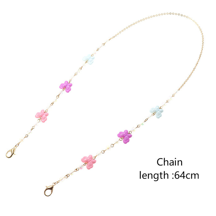 Jewelry WholesaleWholesale Butterfly Beads Acrylic Kids Mask Chain Glasses Chain MOQ≥3 JDC-MC-YiLai001 Maskchain 亿涞 %variant_option1% %variant_option2% %variant_option3%  Factory Price JoyasDeChina Joyas De China