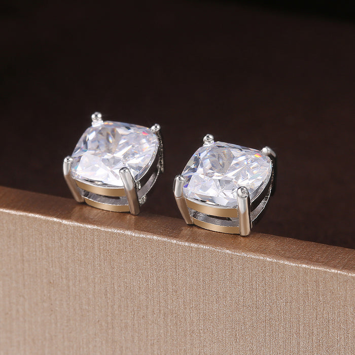 Jewelry WholesaleWholesale square zircon stud earrings JDC-ES-Caos005 Earrings 曹适 %variant_option1% %variant_option2% %variant_option3%  Factory Price JoyasDeChina Joyas De China