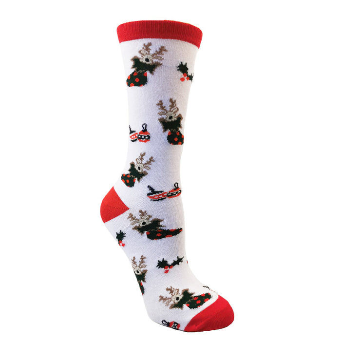 Wholesale Socks Cotton Christmas Snowflake Elk MOQ≥2 JDC-SK-XQ011