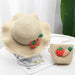 Jewelry WholesaleWholesale Children Straw Hat Beach Hat Bag Set JDC-FH-Weilan001 Fashionhat 微蓝 %variant_option1% %variant_option2% %variant_option3%  Factory Price JoyasDeChina Joyas De China