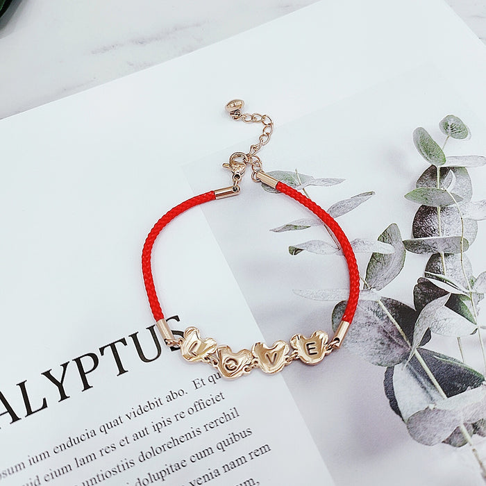 Jewelry WholesaleWholesale Titanium Steel Birth Year Red String Bracelet (M) JDC-BT-WEY001 Bracelet 维尔雅 %variant_option1% %variant_option2% %variant_option3%  Factory Price JoyasDeChina Joyas De China