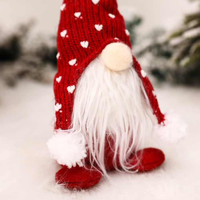 Wholesale Ornament Cloth Christmas White Beard Faceless Doll MOQ≥2 JDC-OS-MinG001