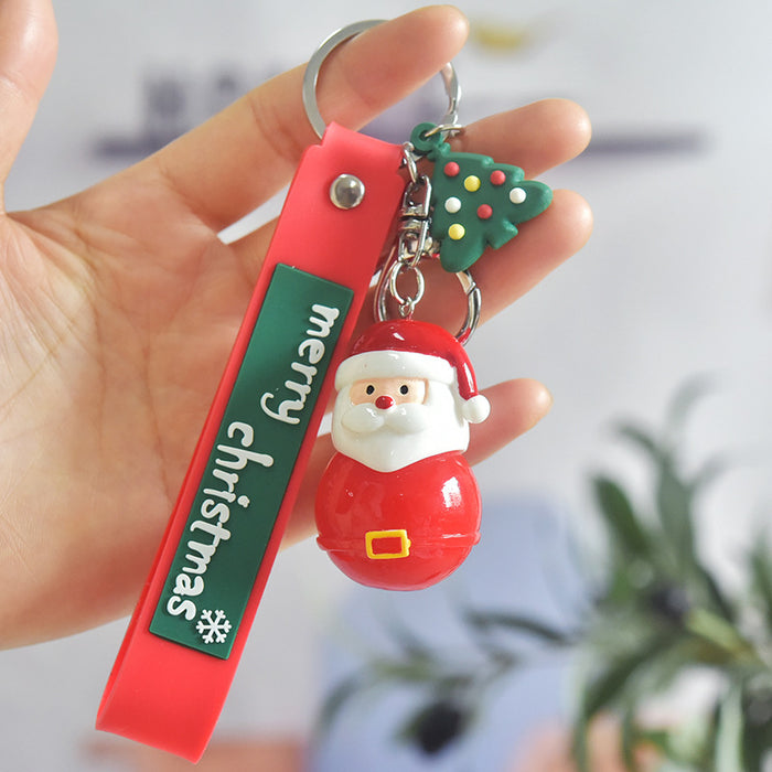 Wholesale keychain cute flocking bear personality faceless bear doll bag pendant JDC-KC-YanG008