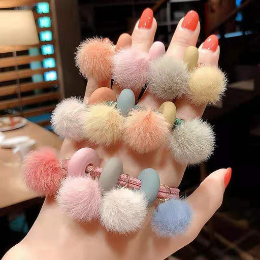 Jewelry WholesaleWholesale cute fur ball head rope simple and fresh JDC-HS-FuY007 Hair Scrunchies 赴渊 %variant_option1% %variant_option2% %variant_option3%  Factory Price JoyasDeChina Joyas De China