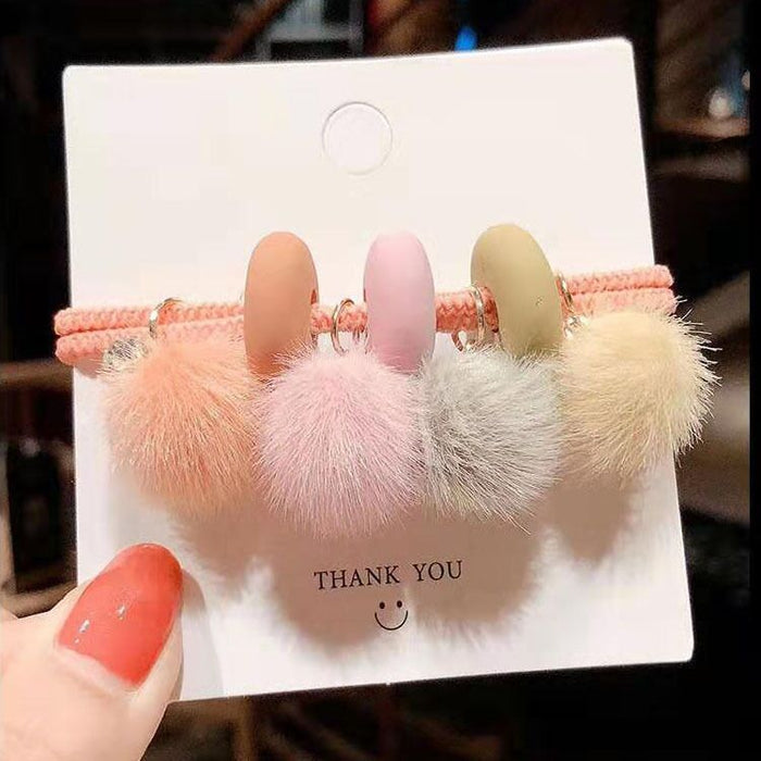 Jewelry WholesaleWholesale cute fur ball head rope simple and fresh JDC-HS-FuY007 Hair Scrunchies 赴渊 %variant_option1% %variant_option2% %variant_option3%  Factory Price JoyasDeChina Joyas De China