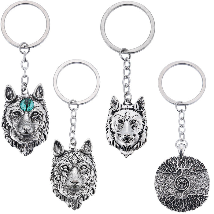 Jewelry WholesaleWholesale Viking Vintage Wolf Head Tree of Life Alloy Keychain JDC-KC-ZZ001 Keychains 缀哲 %variant_option1% %variant_option2% %variant_option3%  Factory Price JoyasDeChina Joyas De China