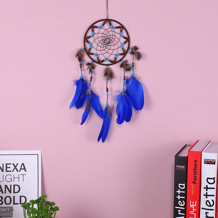 Jewelry WholesaleWholesale Feather Handmade Dreamcatcher Home Pendant MOQ≥2 JDC-DC-ZH012 Dreamcatcher 佐惠 %variant_option1% %variant_option2% %variant_option3%  Factory Price JoyasDeChina Joyas De China