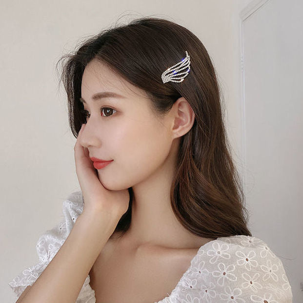 Wholesale Rhinestone Angel Wings Hair Clip JDC-HC-Zibin002