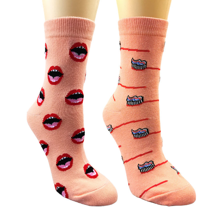 Wholesale Socks Cotton Cartoon Medium Tube MOQ≥3 JDC-SK-XQ005