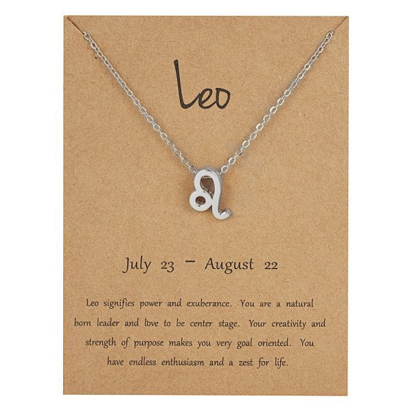 Jewelry WholesaleWholesale zodiac sign paper card necklace JDC-NE-YinH023 Necklaces 颖皓 %variant_option1% %variant_option2% %variant_option3%  Factory Price JoyasDeChina Joyas De China