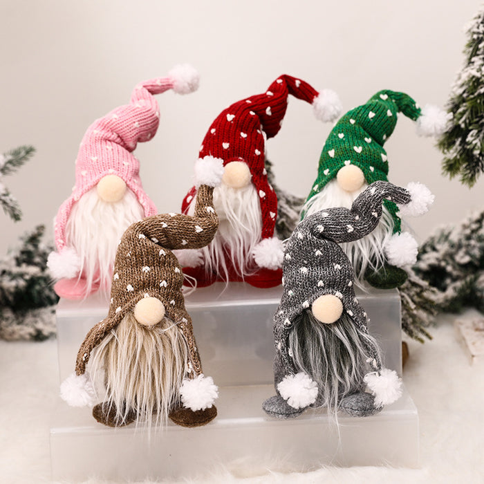 Wholesale Ornament Cloth Christmas White Beard Faceless Doll MOQ≥2 JDC-OS-MinG001