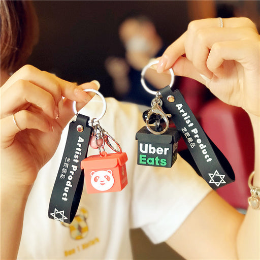 Jewelry WholesaleWholesale food takeaway box model keychain pendant JDC-KC-YCYK003 Keychains 艺匙艺卡 %variant_option1% %variant_option2% %variant_option3%  Factory Price JoyasDeChina Joyas De China