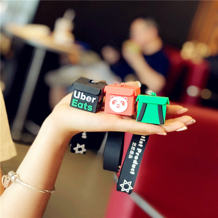 Wholesale food takeaway box model keychain pendant JDC-KC-YCYK003