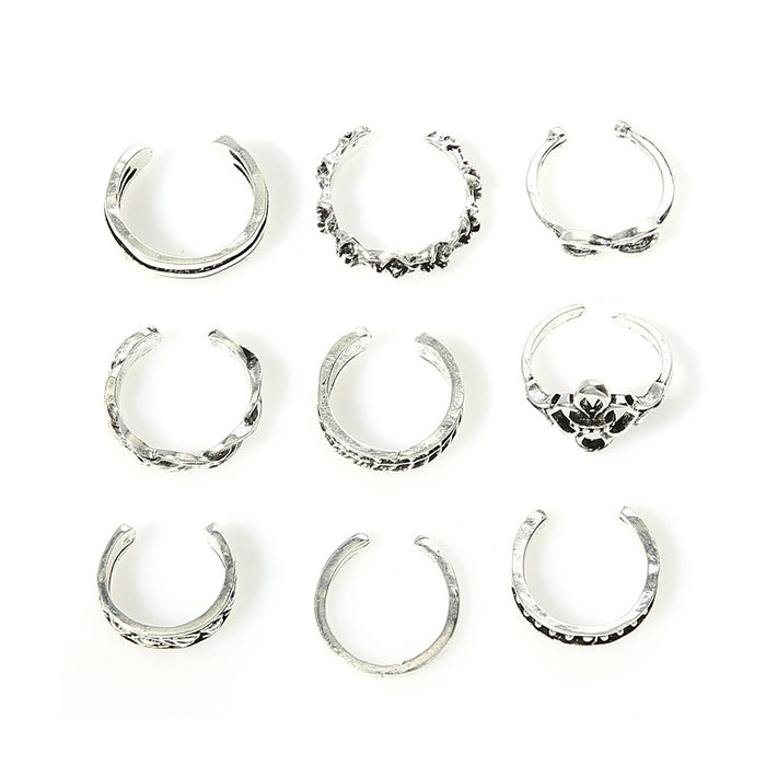 Wholesale Totem Pattern Beach Alloy Foot Ring Set JDC-RS-MYL002