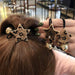 Jewelry WholesaleWholesale leopard print five-pointed star point drilling ring JDC-HS-FuY001 Hair Scrunchies 赴渊 %variant_option1% %variant_option2% %variant_option3%  Factory Price JoyasDeChina Joyas De China