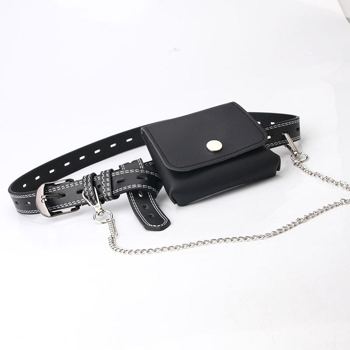 Wholesale hip hop style wild chain small waist bag belt JDC-WB-KuP008