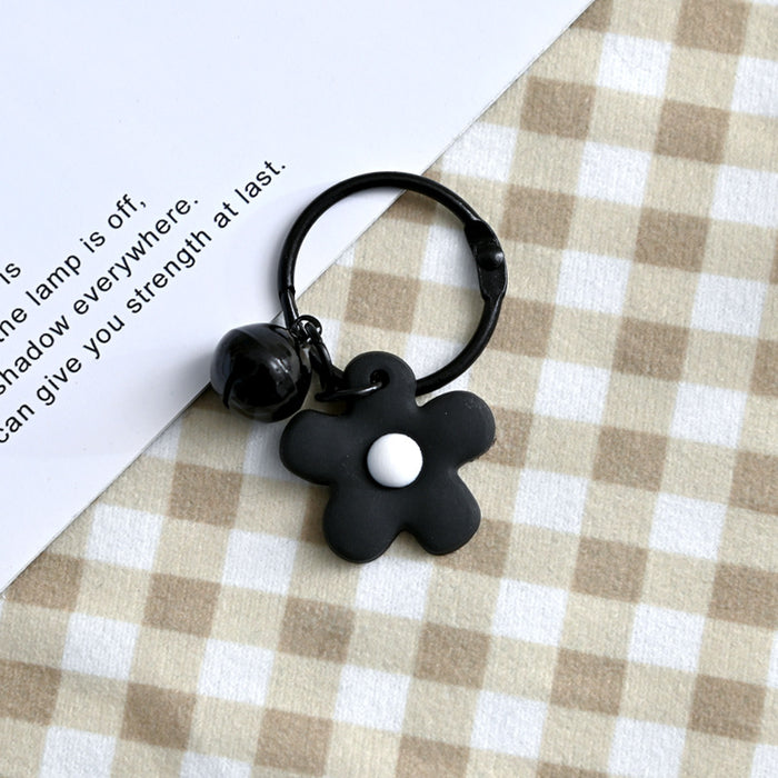 Jewelry WholesaleWholesale Color Small Flower Bell Soft Rubber Metal Keychain JDC-KC-HHui001 Keychains 鸿辉 %variant_option1% %variant_option2% %variant_option3%  Factory Price JoyasDeChina Joyas De China