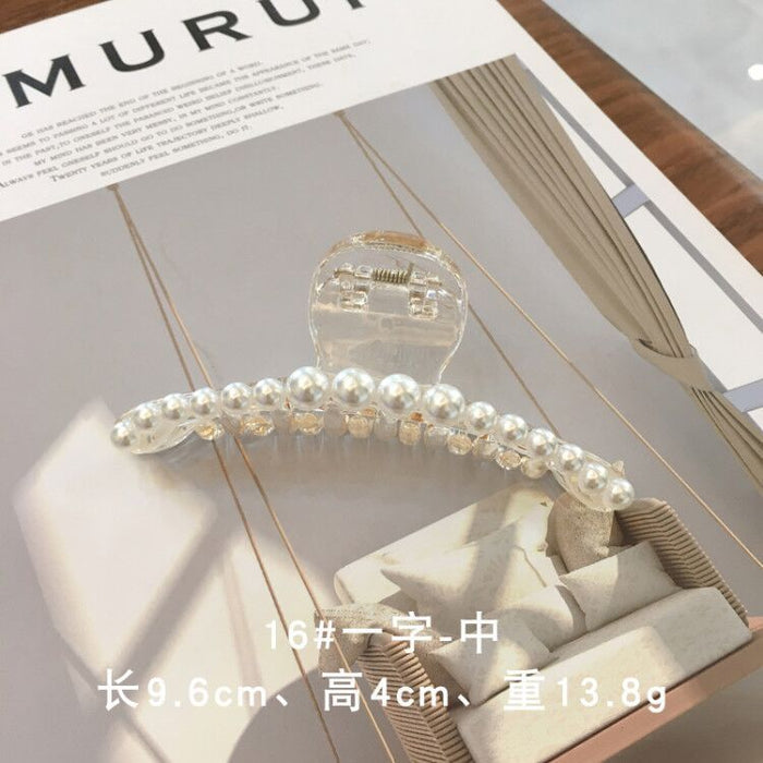 Jewelry WholesaleWholesale pearl small and medium-sized fresh girl grab clip JDC-HC-Dduow103 Hair Clips 朵薇 %variant_option1% %variant_option2% %variant_option3%  Factory Price JoyasDeChina Joyas De China