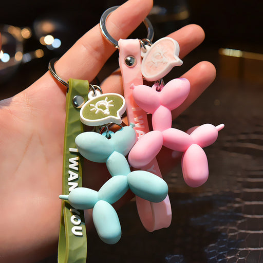 Jewelry WholesaleWholesale Cartoon PVC Balloon Dog Keychain MOQ≥2 JDC-KC-MFan002 Keychains 妙繁 %variant_option1% %variant_option2% %variant_option3%  Factory Price JoyasDeChina Joyas De China