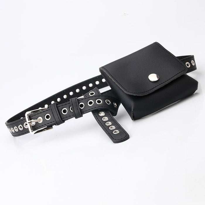 Wholesale hip hop style wild chain small waist bag belt JDC-WB-KuP008