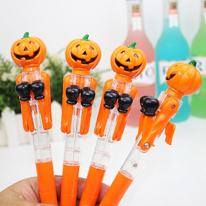 Wholesale Ballpoint Pen Plastic Pumpkin Boxing Pen MOQ≥2 JDC-BP-lixue006