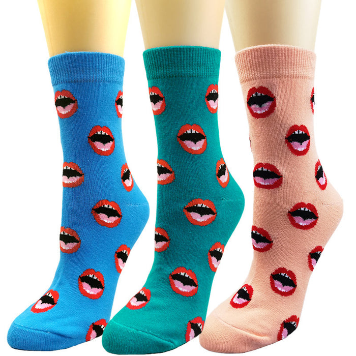 Wholesale Socks Cotton Cartoon Medium Tube MOQ≥3 JDC-SK-XQ005