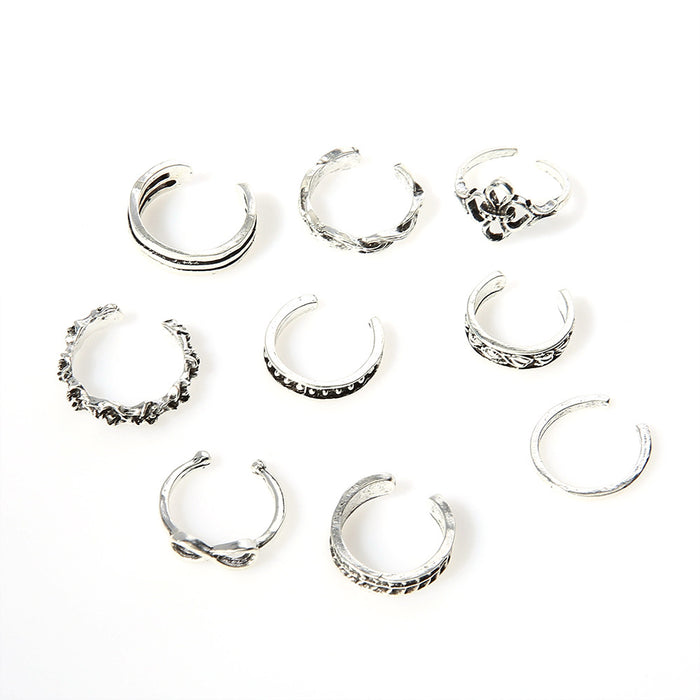 Wholesale Totem Pattern Beach Alloy Foot Ring Set JDC-RS-MYL002