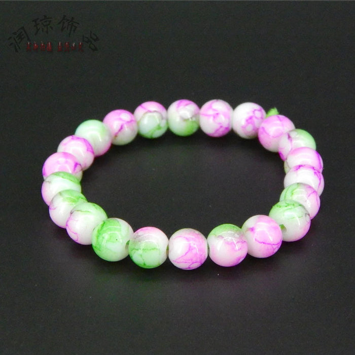 Wholesale Imitation Agate Glass Bracelet MOQ≥2 JDC-BT-RunQ001