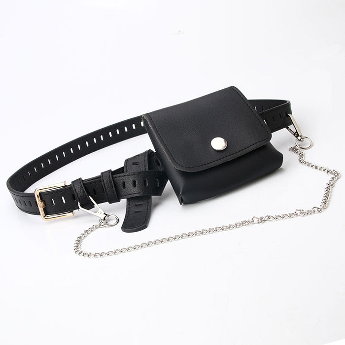 Wholesale hip hop style wild chain small waist bag belt JDC-WB-KuP008