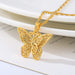 Jewelry WholesaleWholesale Shuibo chain stainless steel butterfly hollow Necklace JDC-NE-MJ002 Necklaces 萌葭 %variant_option1% %variant_option2% %variant_option3%  Factory Price JoyasDeChina Joyas De China