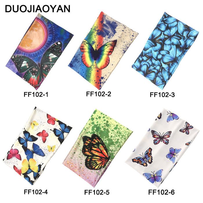 Jewelry WholesaleWholesale Stretch Color Big Butterfly Print Sports Wide Hairband Absorb Sweat MOQ≥3 JDC-HD-Jiaoy004 Headband 多娇艳 %variant_option1% %variant_option2% %variant_option3%  Factory Price JoyasDeChina Joyas De China