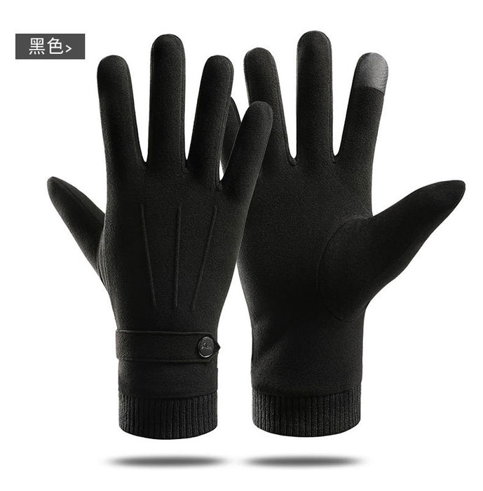 Wholesale Gloves De Velvet Simple Warm Thick Touch Screen JDC-GS-ZhuX005