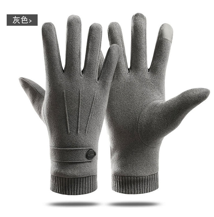 Wholesale Gloves De Velvet Simple Warm Thick Touch Screen JDC-GS-ZhuX005