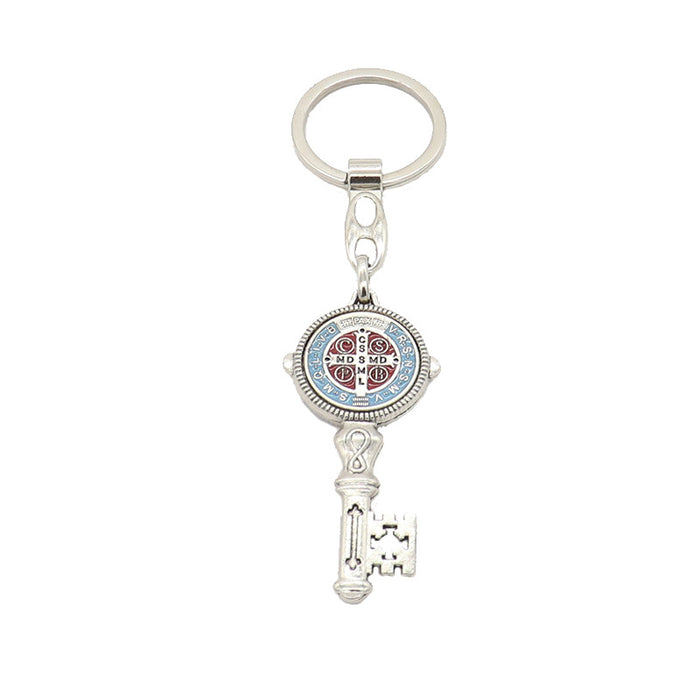 Jewelry WholesaleWholesale Catholic St. Benedict Key Zinc Alloy Keychain JDC-KC-SNuo001 Keychains 双诺 %variant_option1% %variant_option2% %variant_option3%  Factory Price JoyasDeChina Joyas De China